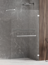 NEW TRENDY Kabina prysznicowa AVEXA WHITE walk-in 150x200 szkło czyste 8mm Active Shield 2.0 WIESZAK EXK-2958