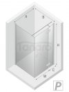NEW TRENDY Kabina prysznicowa drzwi pojedyncze uchylne REFLEXA BLACK 80x120x200 POLSKA PRODUKCJA 