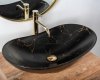 REA - Umywalka nablatowa ROYAL 60 Black Marble Mat