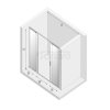 NEW TRENDY Drzwi prysznicowe przesuwne 130x200 SMART LIGHT GOLD EXK-4222