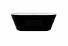 BESCO Wanna wolnostojąca Deeva Matt B&W 180x80 + syfon chrom #WWA-180DMBC