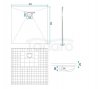 REA - Brodzik prysznicowy MAGNUM CARRARA WHITE 90x90