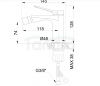 INVENA Bateria bidetowa Alonia czarny połysk BB-70-004-V