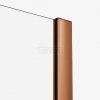 NEW TRENDY Drzwi wnękowe SMART COPPER BRUSHED 1D U 180x200 szkło czyste 8mm Active Shield 2.0 EXK-7651