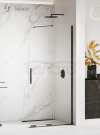 NEW TRENDY Kabina ścianka WALK-IN przesuwna SMART BLACK 80x200 EXK-4189
