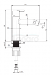 DEANTE - Bateria bidetowa SILIA Stal Szczotkowana BQS_F30M