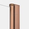 NEW TRENDY Kabina prysznicowa New Soleo Copper Brushed, pojedyncze drzwi, z dodatkową ścianką 100x70x195 K-1989