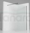JELLOW  - ścianka prysznicowa FUJI 100 typu Walk-In szkło transparentne 8mm profil CZARNY  KN-01-W-33-100