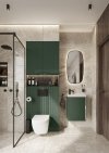 ELITA Szafka z umywalką SET SPRING 45 1D 44.5 x 68 x 24.5 (cm) FOREST GREEN MATT PDW 168779/RE020450137010