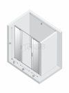 NEW TRENDY Drzwi wnękowe SMART GUNMETAL BRUSHED 2D U 150x200 szkło czyste 8mm Active Shield 2.0 EXK-7835