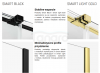 NEW TRENDY Drzwi prysznicowe przesuwne 130x200 SMART LIGHT GOLD EXK-4222