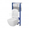 CERSANIT - Set C202 - stelaż podtynkowy AQUA 50 MECH QF + miska zawieszana ZEN PRO z technologią CERSANIT VORTEX + deska duroplastowa SLIM WRAP antybakteryjna, wolnoopadająca, z funkcją łatwego wypinania  S701-886