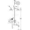 TRES THERM-BOX Zestaw baterii termostatycznej podtynkowej 2-drożnej Therm-box prysznicowej-21525004