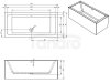 RIHO - Wanna akrylowa wolnostojąca prostokątna narożna LUGO 180x80x62 Plug & Play PRAWA  B133015005