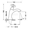 TRES CLASIC Bateria 1-drożna umywalkowa- Złoto 24k 24250301OR
