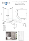 BESCO Kabina prysznicowa z brodzikiem 90x90x190 Zarya Black 90 + brodzik Axim 90 ZB-AX-90-190