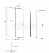 BESCO Kabina ścianka ruchoma Vayo Black 130x200 VYB-130-200C