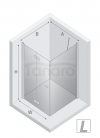 NEW TRENDY Kabina prysznicowa New Soleo, drzwi składane, pojedyncze 80x100x195 D-0148A/D-0089B LEWA