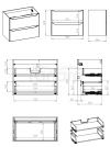 ELITA SZAFKA 78.5 x 63.5 x 44.2  HELO 80 2S WHITE MATT PDW RE010800205290