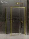 NEW TRENDY Kabina prysznicowa PRIME LIGHT GOLD drzwi przesuwne 130x100x200  D-0426A/D-0225B