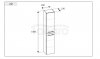 AQUAFORM - słupek wiszący dwu drzwiowy MADRID biały AQ.401-164345