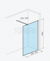 EXCELLENT Vidoq walk-in ścianka prysznicowa prosta 90x200 cm, powłoka Clean Control, chrom KAEX.1506.900.LP.CR