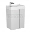 KROFAM - Szafka pod umywalkę UNIQ 49cm, 1 drzwi + cargo , jasno szary  UN 4970-46S-W