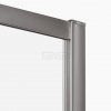 NEW TRENDY Kabina prysznicowa PRIME GUNMETAL BRUSHED 2D prostokątna przyścienna L 100x70x200 szkło czyste 6mm Active Shield 2.0 K-4965