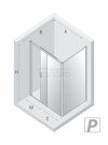 NEW TRENDY Kabina prysznicowa PRIME GUNMETAL BRUSHED 1D prostokątna P 120x70x200 szkło czyste 6mm Active Shield 2.0 K-4832