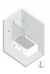NEW TRENDY Parawan nawannowy NESTA 110x150 czyste 6mm Active Shield 2.0 P-0229/P-0230