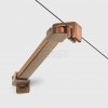 NEW TRENDY Parawan nawannowy NESTA COPPER BRUSHED stały U 100x140 szkło czyste 8mm Active Shield 2.0 P-0220