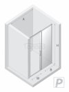 NEW TRENDY Drzwi wnękowe PRIME COPPER BRUSHED 1D L 110x200 szkło czyste 6mm Active Shield 2.0 D-0814A