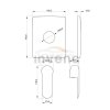 INVENA - Bateria podtynkowa natryskowa 1-funkcyjna SIROS  BP-90-CK1