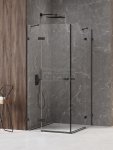 NEW TRENDY Kabina prysznicowa Avexa Black XR , podwójne drzwi 90x100x200 EXK-6916