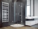 BESCO Kabina prysznicowa półokrągła 80x80x195 Viva Chrom VP-80-195-C
