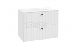 DEFTRANS szafka pod umywalkę z dwiema szufladami 80x60 Fuego D80 biały mat 001-D-08007
