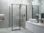 BESCO Kabina prysznicowa Pixa Black 120x80 Lewa PPL-128-195B