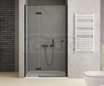 NEW TRENDY Drzwi wnękowe prysznicowe REFLEXA BLACK 130x200 EXK-1330 POLSKA PRODUKCJA