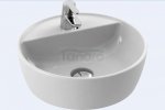 CeraStyle - Umywalka ceramiczna nablatowa ONE OKRĄGŁA z otworem na baterię 42cm