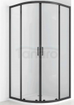 AQUAFORM Kabina prysznicowa AZUL półokrągła 80x80x185 szkło mrożone 5mm profil czarny mat AQ.100-501104