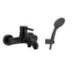 ARMATURA KRAKÓW KFA Bateria wannowa 5034-010-81 MOZA BLACK z natryskiem punktowym  841-220-81