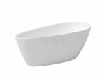 Wanna akrylowa wolnostojąca Goya A-line 160 + maskownica syfonu z przelewem czarna #WAS-160-GCZ