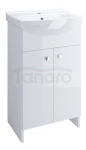 MITO - Set C13: zestaw szafka 60 cm BASIC biała + umywalka meblowa CERSANIA biały połysk  S801-537