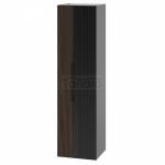 MEGSTYL Słupek Wysoki 2-drzwiowy 130cm Czarny Mat Orzech AVELLA-03