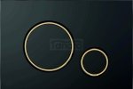 AQUAFORM - Przycisk uruchamiający OPTIMA BLACK/GOLD do sytemu podtynkowego WC koła czarny matowy-złoty  AQ.501-30208
