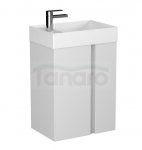 KROFAM - Szafka pod umywalkę UNIQ 49cm, 1 drzwi + cargo , jasno szary  UN 4970-46S-W