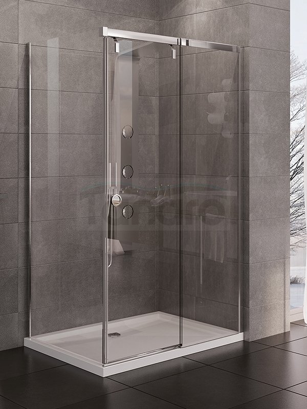 NEW TRENDY Kabina prysznicowa prostokątna drzwi przesuwne 140x80x200 ...