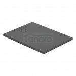 CERSANIT - Set C254 : brodzik prostokątny TAKO Slim 120x90x4,5 szary mat + syfon  S208-001