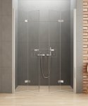 NEW TRENDY Drzwi prysznicowe wnękowe podwójne składane NEW SOLEO 170x195 D-0260A