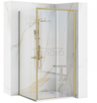 REA - Kabina Prysznicowa Narożna RAPID SLIDE Gold Brush / Złota Szczotkowana - drzwi 120 ścianka 90